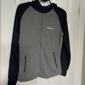 NWT Gymshark Black and Grey “Fit Hoody” Zip Up Sweater Size Medium